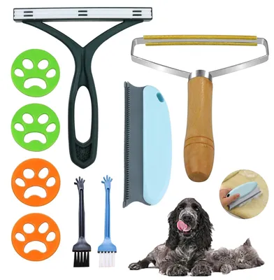 9-teiliges Tierhaar-Entferner-Set – Fusselbürste & mehr