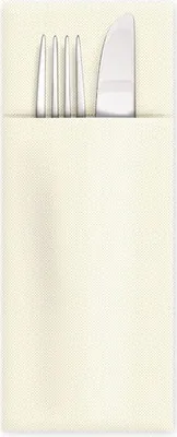 Produktbild von 50x Servietten Bestecktaschen Premium 32 x 40 cm Airlaid champagner