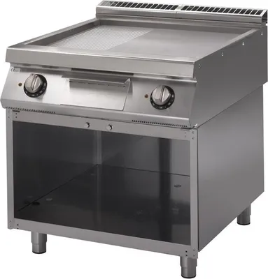 Image de Plaque de cuisson électrique Gastro M 700 Plus GM70/80Ftres-Cr 2/3 lisse 1/3 rainurée