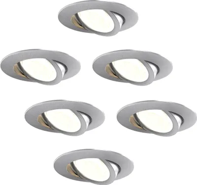 Produktbild von Ledvion 6er Set LED Einbaustrahler Weiss 5W Warmweiss wasserdicht IP65