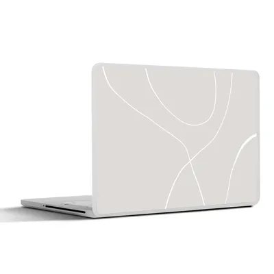 Produktbild von MuchoWow® Laptop Aufkleber Sticker Cover Linienkunst - Abstrakt - Pastell 36.5x27.5 cm - Laptop-Sticker