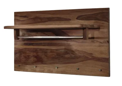 Image de MASSIVMOEBEL24 | Portemanteau 100x32 Palissandre teinté Smoked cherry TORONTO #146