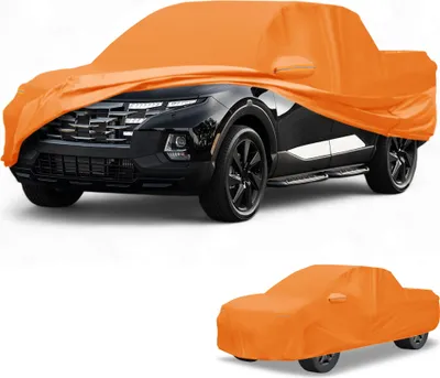 Produktbild von Autoabdeckung Wasserdicht Alle Wetter Automobil Au?en Anti-UV Sonne Regen Schutz Vollst?ndige Au?enabdeckung fš¹r Ford F-150 Aluminiumfolie Orange mit Reflektierenden Streifen