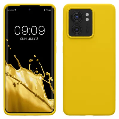 Produktbild von kwmobile Handyhülle für Motorola Edge 40 Hülle - Case Silikon - Kabelloses Laden - Schutzhülle Cover in Strahlend Gelb