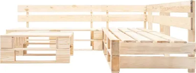 Produktbild von vidaXL 4-tlg. Paletten-Lounge-Set Holz Natur