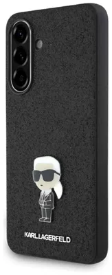 Obrázok produktu pre Puzdro Karl Lagerfeld Fixed Glitter Ikonik Logo Metal Pin pre Samsung Galaxy A56 - čierna