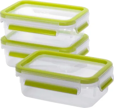 Produktbild von Emsa 515583 Emsa Food Clip&amp;Close 515583 przezroczysty/zielony 0,55l zestaw 3 szt