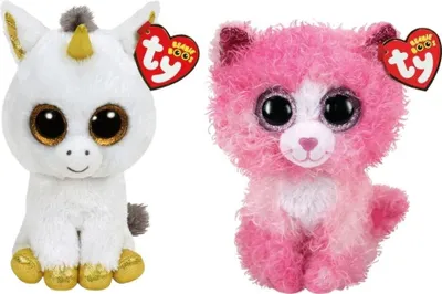 Immagine prodotto di Ty - Animali di peluche - Beanie Boo - Unicorno Pegasus e Gatto Reagan