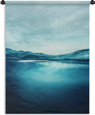Produktbild von MuchoWow® Wandteppich Wandbehang Ozean - Wasser - Blau 120x160 cm Tapisserie Dekoration Wandtuch - Wohnzimmer - Moderne