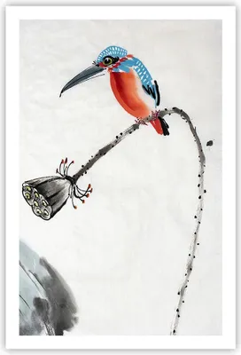 Produktbild von Poster - Poster ohne Rahmen - Libelle Vogel Blume - 61x91,5 cm - Wand Bild - Wanddeko - Wandbilder - Kunstposter - Wandposter - Bilder - Kunstdruck - Wanddekoration - Wandbild - P2XPA61x91-4361