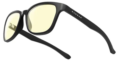 Produktbild von Gunnar Optiks Berkeley, Uni, Oval, Klassisch, Schwarz, Nylon, Bernstein