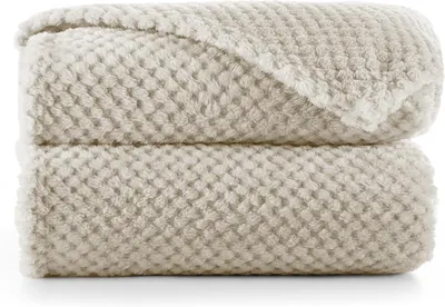 Zdjęcie produktu dla Koc Cuddly Blanket 70 x 150 cm, Mikrofibra, Beżowa, na sofę i łóżko