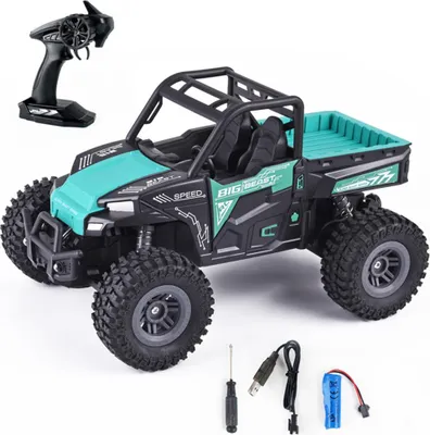 Obrázok produktu pre 1:18 Vysokorýchlostné Off-road Truck s svetlami Deti 2.4g Diaľkové ovládanie Auto model hračky zelená