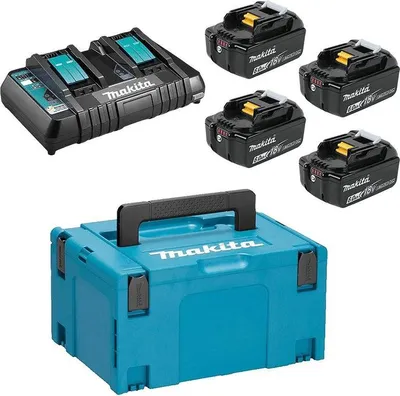 Produktbild von Makita Energy Kit 198091-4 4x BL1860B + DC18RD