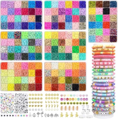 Obrázok produktu pre Sada hlinených korálkov 168 farieb, 20860 kusov, 6 mm, na výrobu náramkov