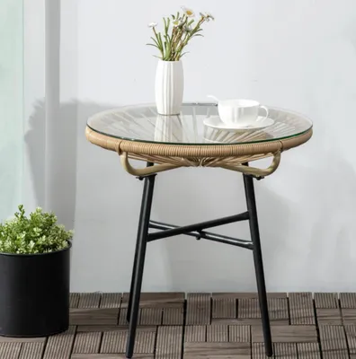 Produktbild von Gartentisch,Glas, Kaffeetisch 50 cm x 50 cm x 50 cm