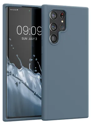 Produktbild von kwmobile Handyhülle für Samsung Galaxy S22 Ultra Hülle - Case Silikon - Kabelloses Laden - Schutzhülle Cover in Dunkler Schiefer