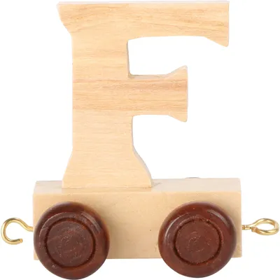 Produktbild von Small Foot Design 7465 Buchstabenzug aus Holz, Buchstabenwaggon F, natur (1 Stück)