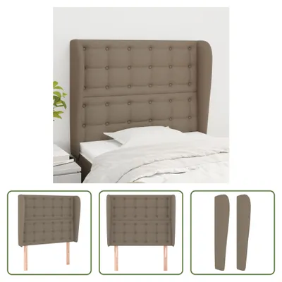 Produktbild von The Living Store Kopfteil mit Ohren Taupe 83x23x118/128 cm Stoff
