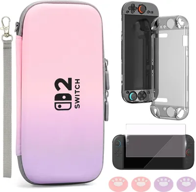 Produktbild von INF Tragetaschen-Set für Switch 2 Rosa+Lila