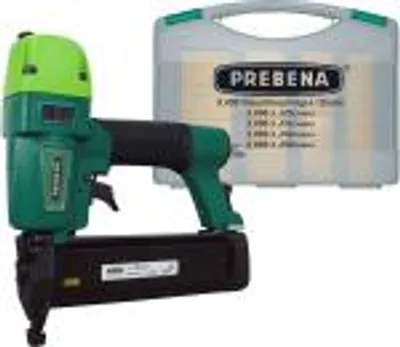 Produktbild von Prebena Druckluftnagler 2XR-J50 Tacker + J-Box Stauchkopfnägel Brads Nägel