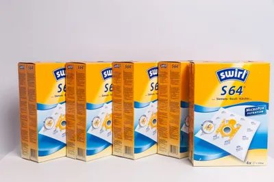 Produktbild von 5 Pakete Swirl Staubsaugerbeutel S64 (S66) / S 64 EcoPor für Siemens / Bosch Typ: A B C