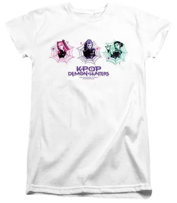 Produktbild von K-Pop Demon Hunters - T-Shirt für Damen, Anliegend TV43972 (XXL) (Weiß)