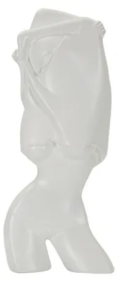 Imagen del producto de Escultura Figura Femenina Abstracta en Polirresina Blanco Mate
