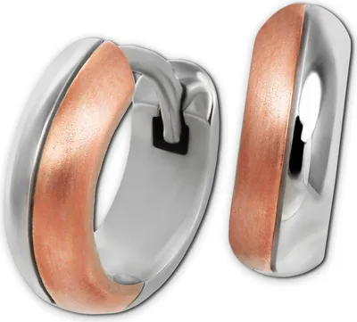 Productafbeelding van SilberDream rozenoorringen. SilberDream oorringen voor dames, 925 zilver, creolen, model SDO4418E
