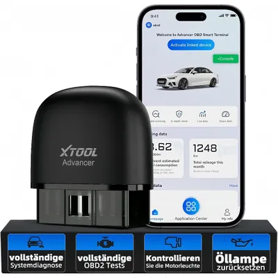 Produktbild von OBD2 Diagnosegerät XTOOL AD20 Pro, Auto Scanner Alle System Scan, Obd2 Auslesegerät mit DTC-Definition,Öl-Reset, Spannungserkennung, für iOS, Android