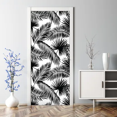Produktbild von Dekorative Türposter selbstklebend Klebefolie Wandaufkleber Türaufkleber Palm blatt kunst 85 x 200 cm