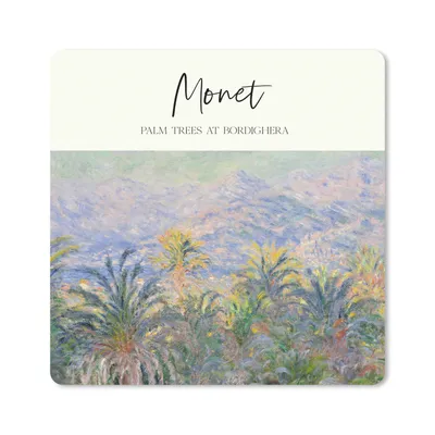 Produktbild von MuchoWow® Mauspad Mousepad Gemälde - Palmen in Bordighera - Monet 20x20 cm - Mousepads - Maus Mat - Pad - Mausunterlage - Desk Mat - Bureauartikeln