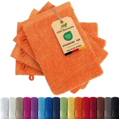 Produktbild von 4er-Set ARIZONA Handtuch-Serie von AR Line – 100% Baumwolle, 500 g/m², 4er-Set Waschhandschuhe 15x21 cm, Terra