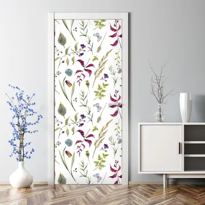 Produktbild von Dekorative Türposter Aufkleber selbstklebend Klebefolie Abnehmbarerdeko Frühlingsblume 77 x 200 cm