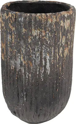 Zdjęcie produktu dla Doniczka Clayre & Eef Ø 15x24 cm szary tlenek magnezu (MGO)