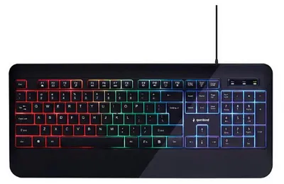 Produktbild von Gembird KB-UML-03, Volle Größe (100%), Kabelgebunden, USB, QWERTY, LED, Schwarz