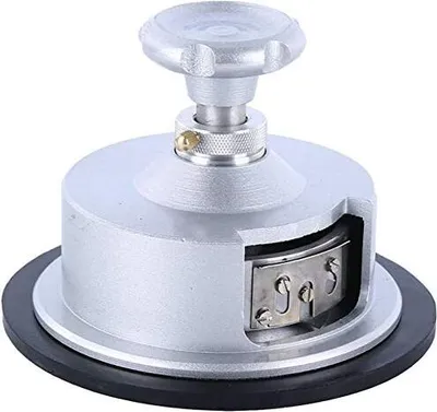 Produktbild von Stoff Probenehmer Cutter, hohe Präzision 100 Sqcm Runde Stoff Probe Scheibe Cutter, Stoff Gewicht Cutter, Textil-Stoff GSM Probenahme (Weiß)