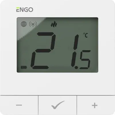 Zdjęcie produktu dla ENGO | Regulator temperatury E25-BATW - Biały - Zigbee 3.0 - Bezprzewodowy - Energooszczędny