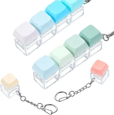 Immagine prodotto di Giochi antistress per adulti - Set da 4 - Tasti colorati - Tastiera antistress - Portachiavi