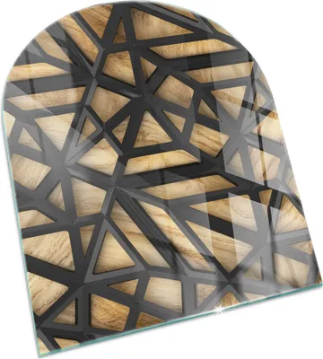 Produktbild von Geometrie mit Holz – Glasbodenplatte für – Kaminofen – Kaminplatte Glas – Schutzglas – Funkenschutzplatte –Glasbodenplatte Feuerfeste – Hitzeschutzplatte – Bodenschutz aus Glas – 80x70 cm