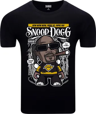 Immagine prodotto di Diarbo t-shirt da uomo con stampa amante della musica Snoop Dog poster musicale nero taglia XS