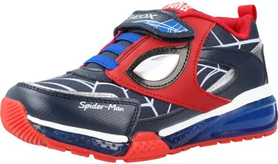 Produktbild von Geox J Bayonyc B.D K der Synthetik E zel Riemen Spiderman Turnschuhe Mar e Rot – 13 Großbritannien - 32 EU - 1 USA / Marine Rot