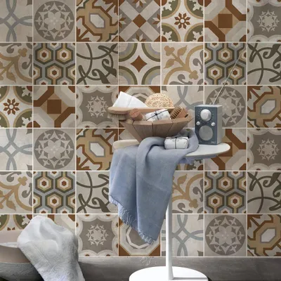 Imagen del producto de Adhesivos para azulejos de PVC, 24 unidades, 10x10 cm, impermeables, para cocina y baño