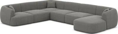 Produktbild von Strukturstoff U-Form XXL Wohnlandschaft Elvira Grau Rechts