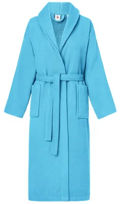 Produktbild von Ladeheid Damen Frottee Bademantel aus 100% Baumwolle Waffelpiqué LA40-227 (Türkis (M16), S)