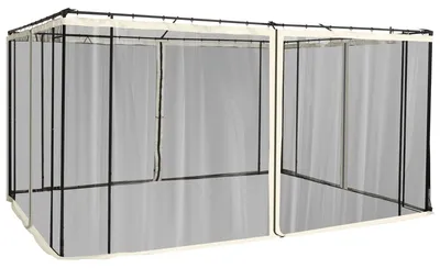 Imagen del producto de Paneles laterales para toldo de jardín, 335 x 207 cm, accesorio para sombra, color
