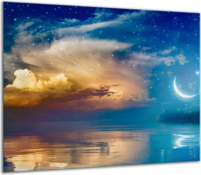 Produktbild von Herdabdeckplatten Glaskeramikkochfeld-Abdeckung Spritzschutz Glas 60x52cm Himmel