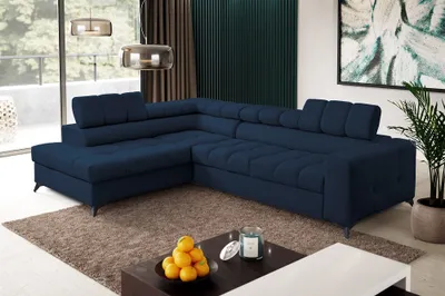 Produktbild von FurMeb24 - Ecksofa AMBER - LINKE SEITE , Sofa mit  Bettk€sten und Schlaffunktion - VENA 12