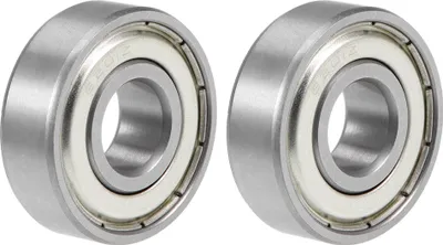 Produktbild von 2Stk. Rillenkugellager 12x32x10mm doppelt geschirmt verchromte Lager 6201ZZ