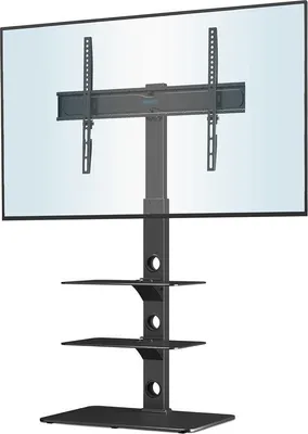 Image de Support TV réglable pour écrans de 30 à 70 pouces, 3 niveaux, en verre, jusqu'à 40 kg